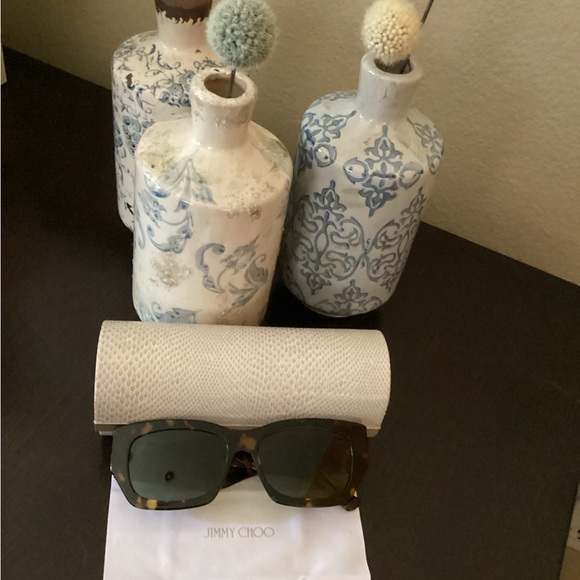 Brand new jimmy choo Havana sunglasses Tortoise shell frames w/ green lenses. - Picture 4 of 15